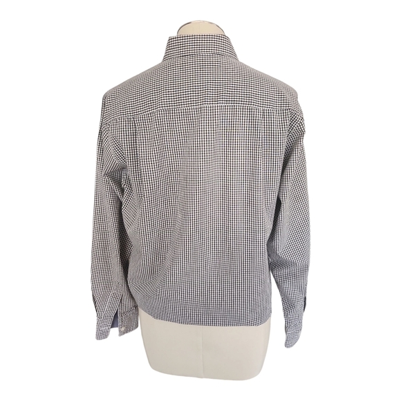 VTG Yves St. Claire Black White Checkered Button-Up Shirt Women’s 10P Mod Style - Picture 3 of 10